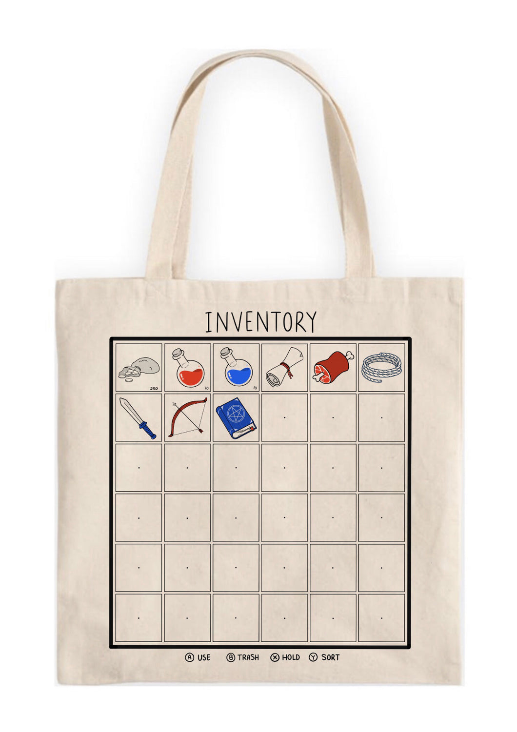 RPG Inventory Customizable Pin Tote