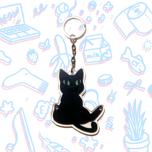 Black Cat Acrylic Charm