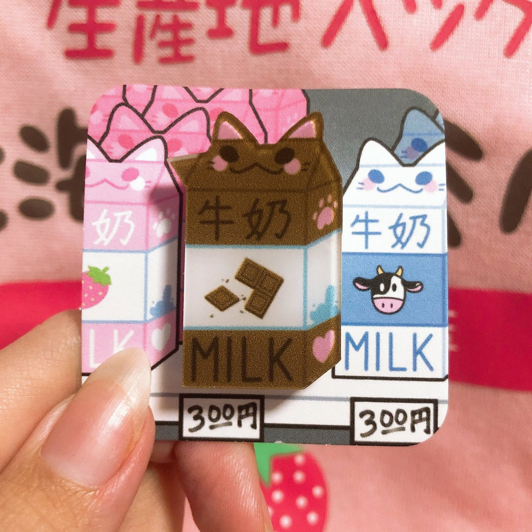 Chocolate Milk Acrylic Pin