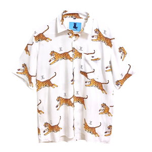White Tiger Button Up